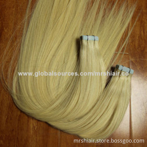 18-inch 60# color Russian straight tape in hair